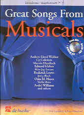 Great Songs From Musicals Bar/euph/tbn Book & Cd Sheet Music Songbook