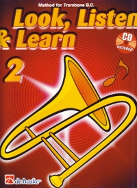 Look Listen & Learn 2 Method For Trombone Bc & Cd Sheet Music Songbook