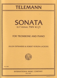Telemann Sonata Fmin Ostrander/veyron-lacroix Tbn Sheet Music Songbook