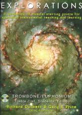 Explorations Trombone/euph Treble Student Book &cd Sheet Music Songbook