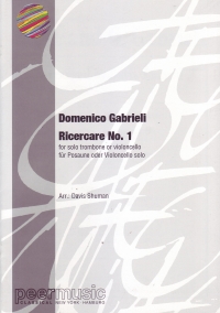 Gabrieli Ricercare Trombone Solo Sheet Music Songbook
