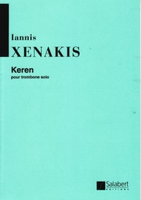Xenakis Keren Solo Trombone Sheet Music Songbook