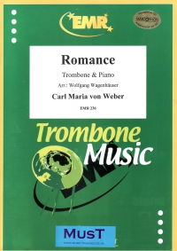Weber Romance Trombone & Piano Sheet Music Songbook