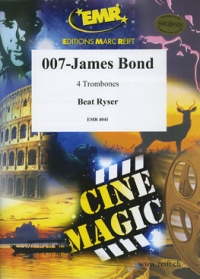 007 James Bond Trombone Quartet Ryser Sheet Music Songbook