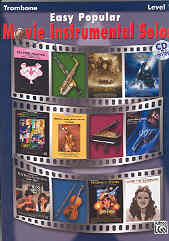 Easy Popular Movie Instrumental Solos Trombone +cd Sheet Music Songbook