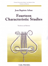 Arban 14 Characteristic Studies Trombone Bass Clef Sheet Music Songbook