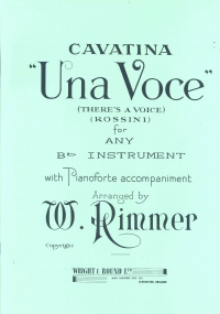 Rossini Una Voce Euphonium & Piano Sheet Music Songbook