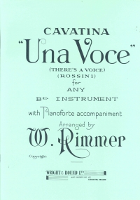 Rossini Una Voce Euphonium & Piano Sheet Music Songbook