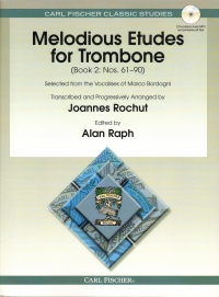 Rochut Melodious Etudes Book 2 Trombone/ Online Sheet Music Songbook