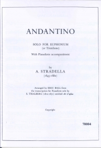 Stradella  Andantino Solo Euphonium Sheet Music Songbook