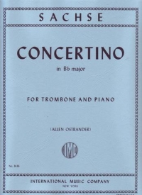 Sachse Concertino In Bb Trombone & Piano Sheet Music Songbook
