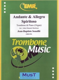 Senaille Andante & Allegro Spiritoso Trombone & Pf Sheet Music Songbook