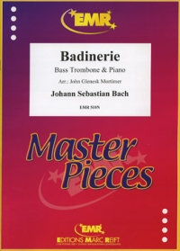 Bach Badinerie Bass Trombone & Piano Arr Mortimer Sheet Music Songbook