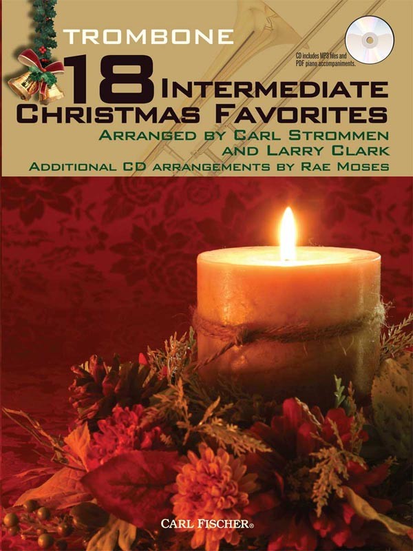 18 Intermediate Christmas Favorites Trombone Bk/cd Sheet Music Songbook