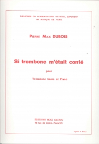 Dubois Si Trombone Metait Conte Bass Trombone Sheet Music Songbook