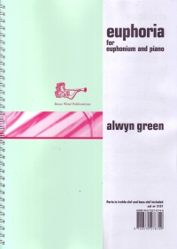 Green Euphoria Euphonium & Piano Bass/treble Clef Sheet Music Songbook