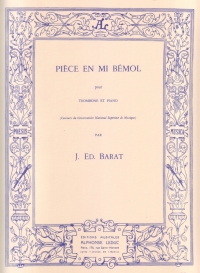 Barat Piece E Minor Trombone & Piano Sheet Music Songbook