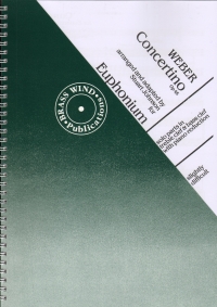 Weber Concertino Op45 Euphonium & Piano Bass/treb Sheet Music Songbook