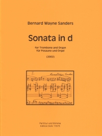 Sanders Sonata In D Trombone & Piano Sheet Music Songbook