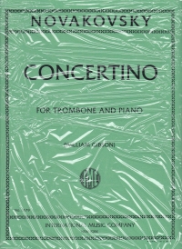 Novakovsky Concertino Trombone & Piano Sheet Music Songbook