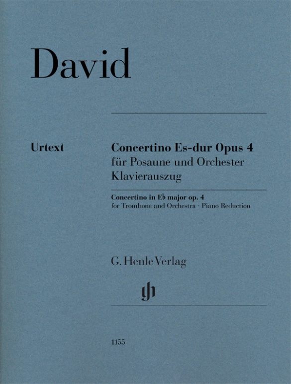 David Concertino Eb Major Op4 Trombone & Piano Red Sheet Music Songbook