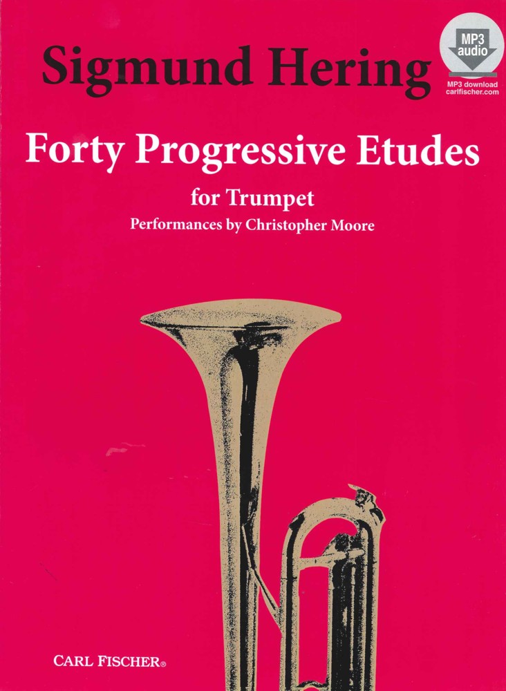 Hering 40 Progressive Etudes Trumpet Book & Online Sheet Music Songbook