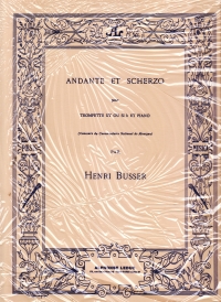 Busser Andante & Scherzo Trumpet Sheet Music Songbook