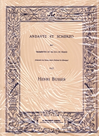 Busser Andante & Scherzo Trumpet Sheet Music Songbook
