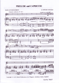 Gregson Prelude And Capriccio Cornet Tc Sheet Music Songbook