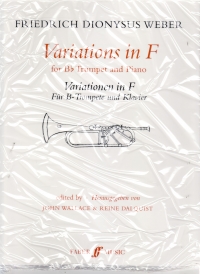 Weber Variations F Bb Trumpet & Piano Sheet Music Songbook