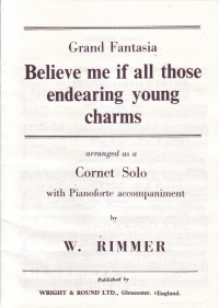 Endearing Young Charms Air & Variation Arr Rimmer Sheet Music Songbook