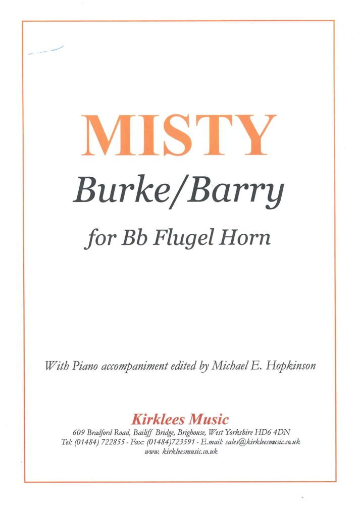 Burke/garner Misty Arr Barry Flugel Horn Sheet Music Songbook
