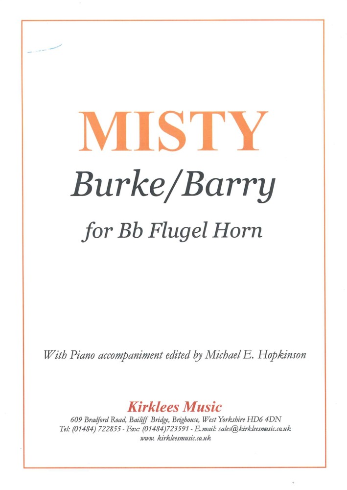 Burke/garner Misty Arr Barry Flugel Horn Sheet Music Songbook