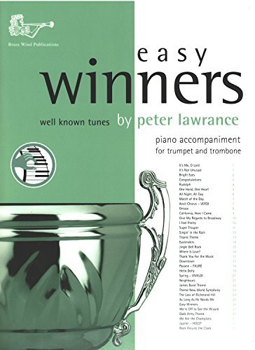 Easy Winners Lawrance Tpt & Tbn Piano Accomps Sheet Music Songbook