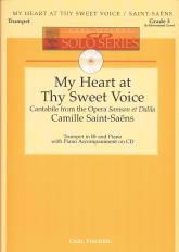 Saint-saens My Heart At Thy Sweet Voice Cd Solo Sheet Music Songbook