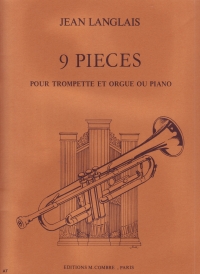 Langlais 9 Pieces Trumpet & Organ Sheet Music Songbook