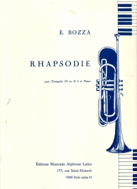 Bozza Rhapsodie Trumpet & Piano Sheet Music Songbook