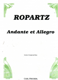 Ropartz Andante Et Allegro Cornet & Piano Sheet Music Songbook