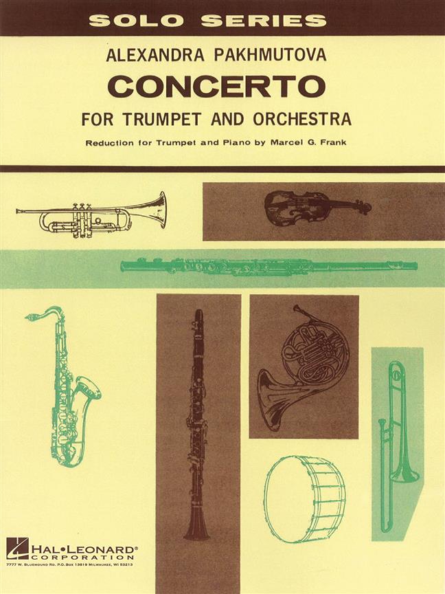 Pakhmutova Concerto For Trumpet & Orchestra Pf Red Sheet Music Songbook