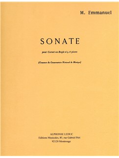 Emmanuel Sonate Trumpet (cornet) & Piano Sheet Music Songbook