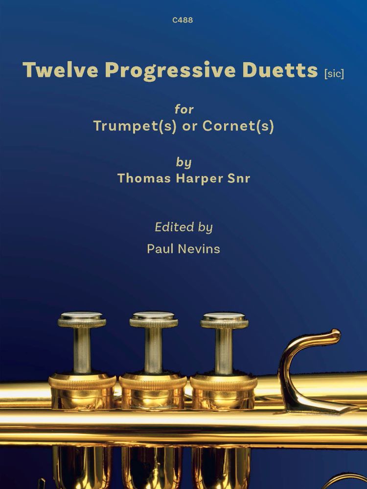Harper Snr Twelve Progressive Duetts Trumpet Sheet Music Songbook
