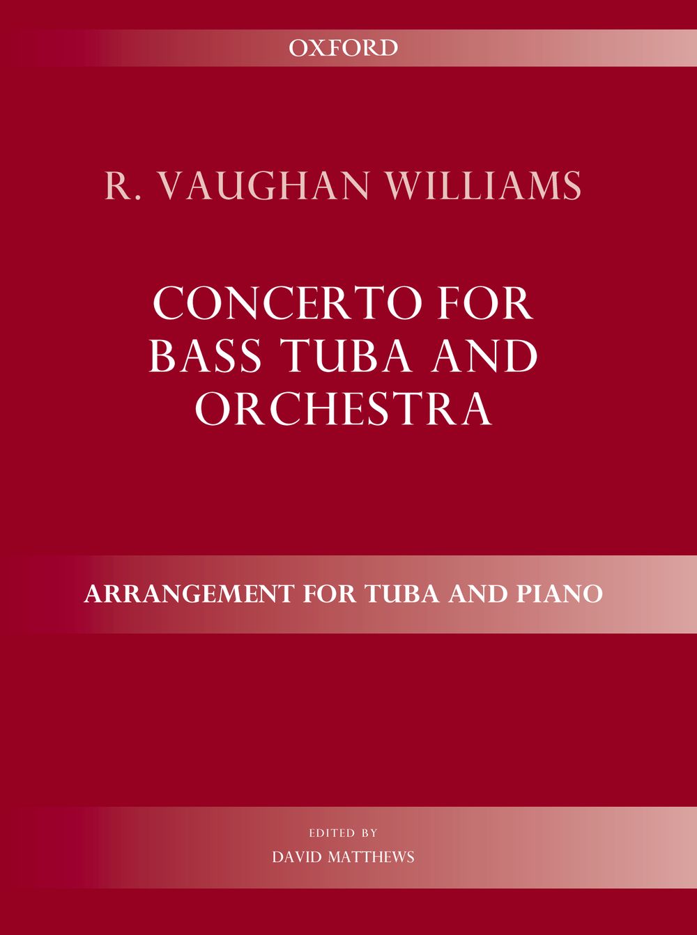 Vaughan Williams Concerto Fmin Bass Tuba & Piano Sheet Music Songbook