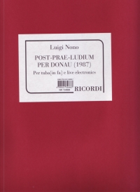 Nono Post-preludium Per Donau For Tuba & Tape Sheet Music Songbook
