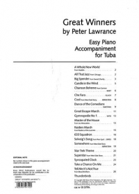 Great Winners Lawrance Tuba Piano Accompaniments Sheet Music Songbook