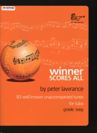 Winner Scores All Lawrance Tuba Bass Clef Bk & Cd Sheet Music Songbook