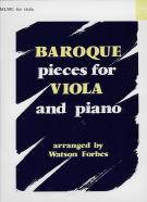 Baroque Pieces For Watson Forbes Viola & Piano Sheet Music Songbook