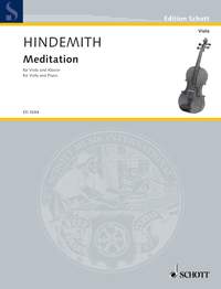 Hindemith Meditation Viola & Piano Sheet Music Songbook