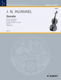 Hummel Sonata Op5 No 3 Eb Major Viola Sheet Music Songbook
