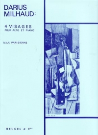 Milhaud La Parisienne 4 Visages Op238/4 Viola Sheet Music Songbook