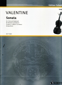 Valentine Sonata Amin Dinn Viola & Piano Sheet Music Songbook